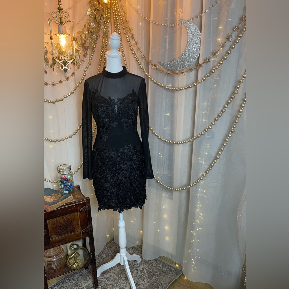 Windsor Black Long Sleeve Dress